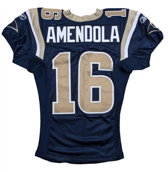 2010 Danny Amendola Game Used St. Louis Rams Home Jersey Photo Matched To 3 Games 